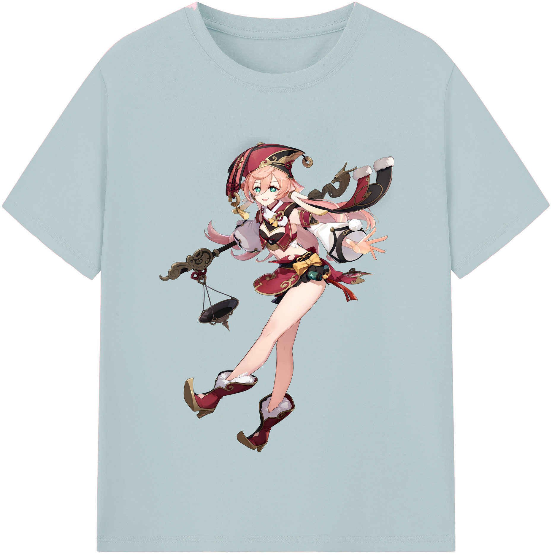 げんし神 ヤンフェイ genshin Yanfei 綿100％半袖Tシャツ（フロントプリント）